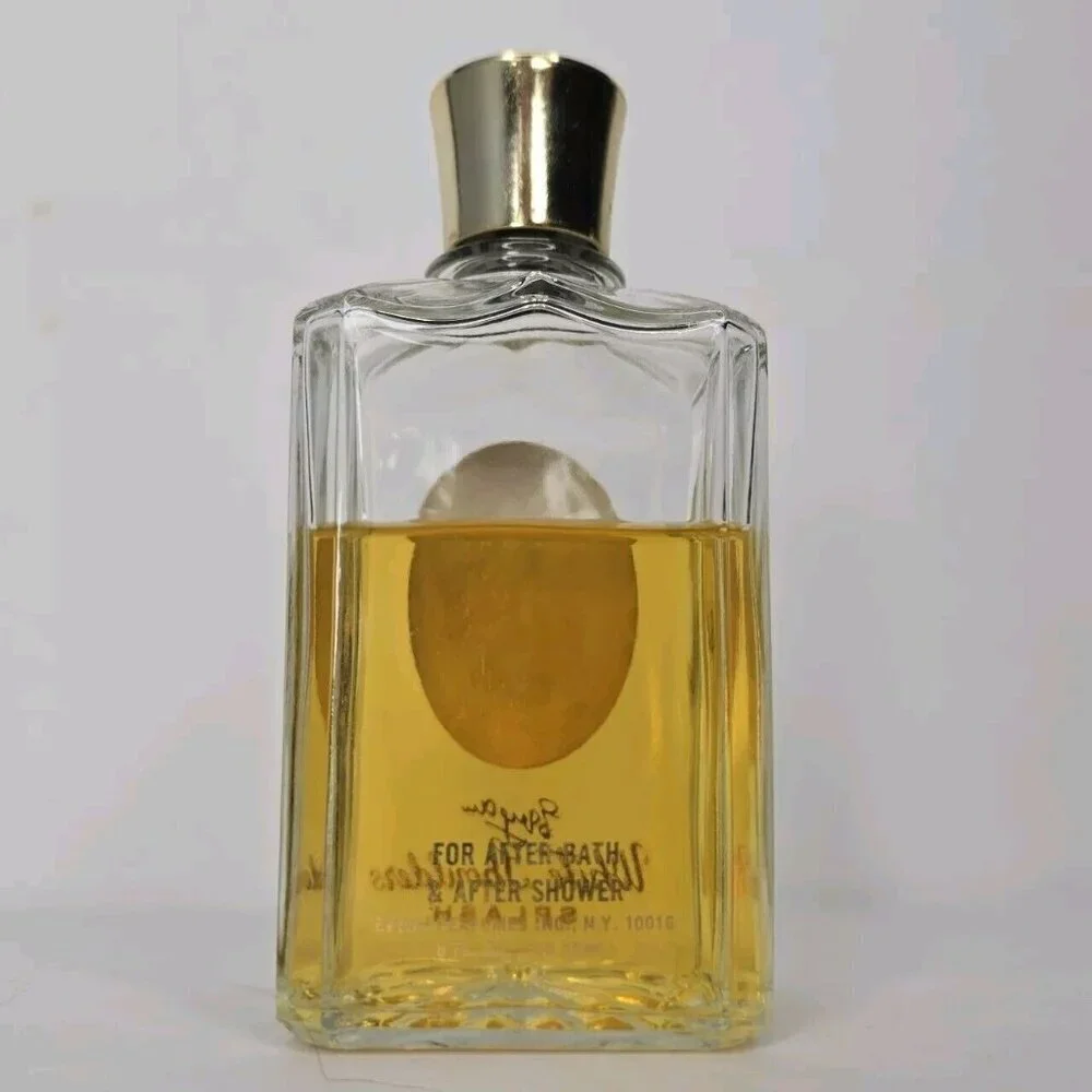 VTG EVYAN White Shoulders‎ Splash After Bath Shower 8 oz glass bottle 75% full